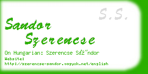 sandor szerencse business card